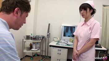 Big titted Japanese nurse seduces patient for a hot scene in JAV porn