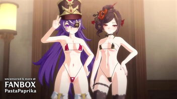 Three dimensional anime sex video with doggystyle action and facial complete