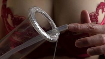 Beautiful wifey dominates and extracts the most from her man’s sperm with the help of a new gadget.