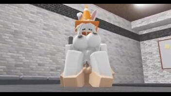 Roblox bunny girl is a slut who goes into the boy’s locker apartment and gets fucked.