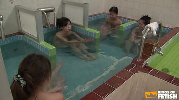 Petite Chinese girls have a shower and are molested by a pervert