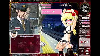 Manga porn game with Flower Princess Elulu and public BDSM scenes