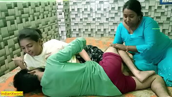 Hot Indian and bhabhi three way scene with MILF