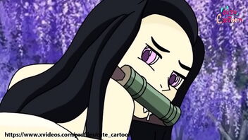 Nezuko and Tanjiro's passionate anime manga porn practice