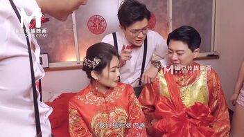 Asian beauty gets crazy on her wedding day in this ModelMedia video.