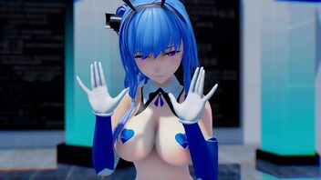 MMD model is not shy to show off its skills.