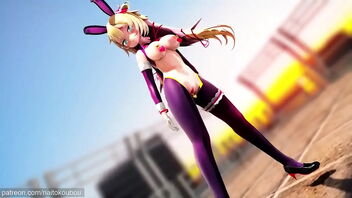 Haato's anal beads adventure in MMD and Sex Bunny