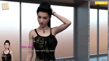 Beautiful female in Rosewater Manor, 3D video.