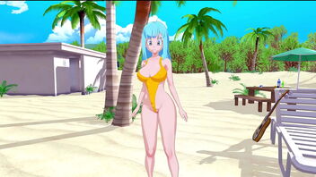 3D anime game with Bulma in a swimsuit called Koikatsu